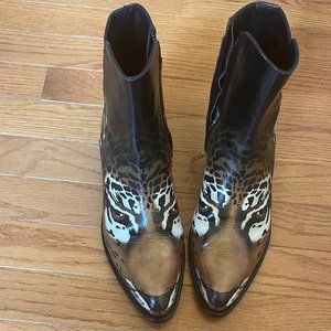 Yves Saint Laurent Tiger Bootie Boots Sz 38 RARE